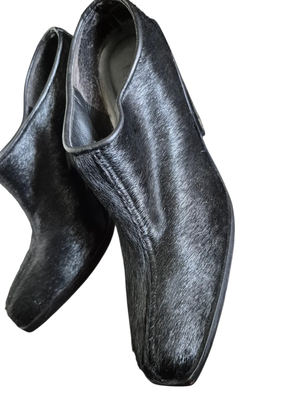 💕Nina Black Haircalf Ankle Boots Size 6.5💕
